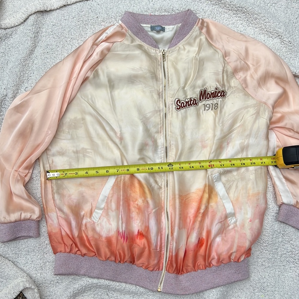 1970s Style Satin Lightweight Santa Monica, California jacket, SZ S-M - Picture 4 of 7